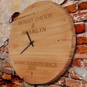 Wooden personalised clock