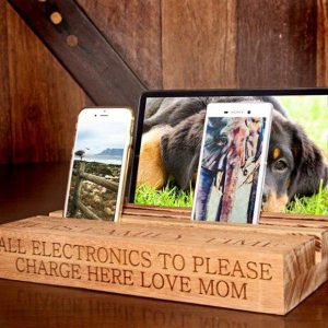 Personalised Wooden Electronics Stand